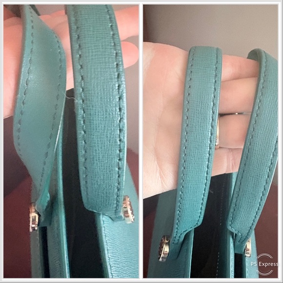 Furla Agata Leather Satchel in Teal Blue. LNC - Picture 5 of 16